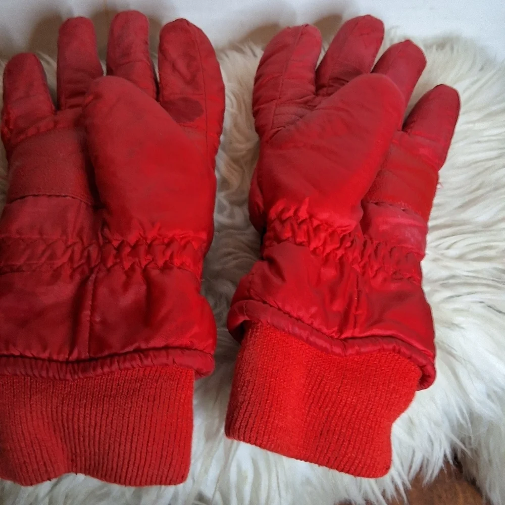 Vintage Colorblock Ski Gloves M
